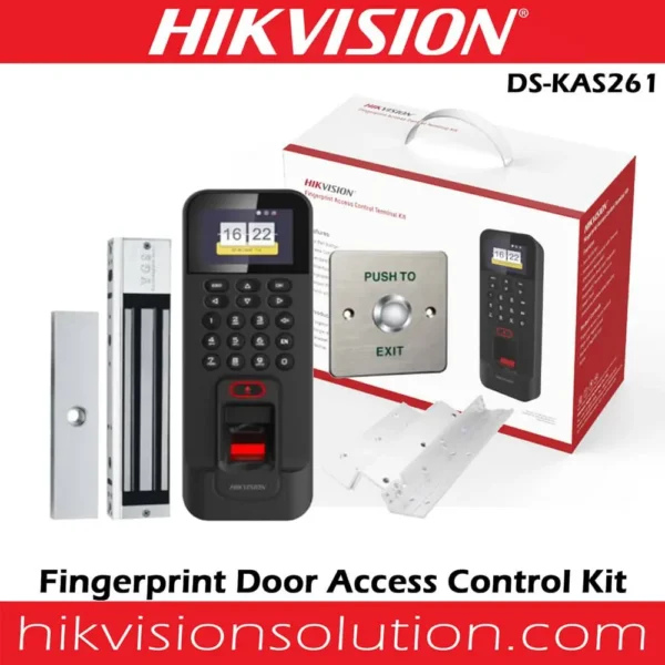 Kit de Contrôle d'Accès Complet Hikvision DS-KAS261 – Empreinte, Carte & Code PIN
