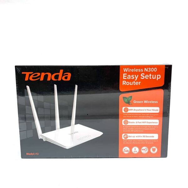 Routeur Wi-Fi Tenda F3 N300 - 300 Mbps avec 3 Antennes 5dBi