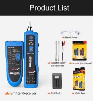 Testeur de Câble Réseau et Localisateur de Fils Noyafa NF-801B – Kit Traceur RJ45 & RJ11