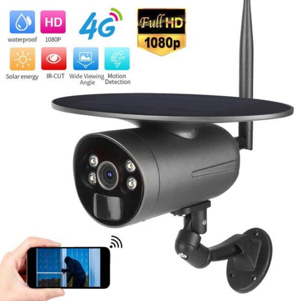 Caméra de Surveillance Solaire Tube 4G – Vision Nocturne Starlight Full Color et Basse Consommation