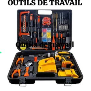 Mallette à Outils Complète avec Perceuse  Sans Fil
