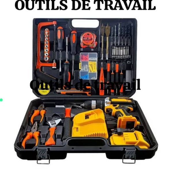 Mallette à Outils Complète avec Perceuse  Sans Fil