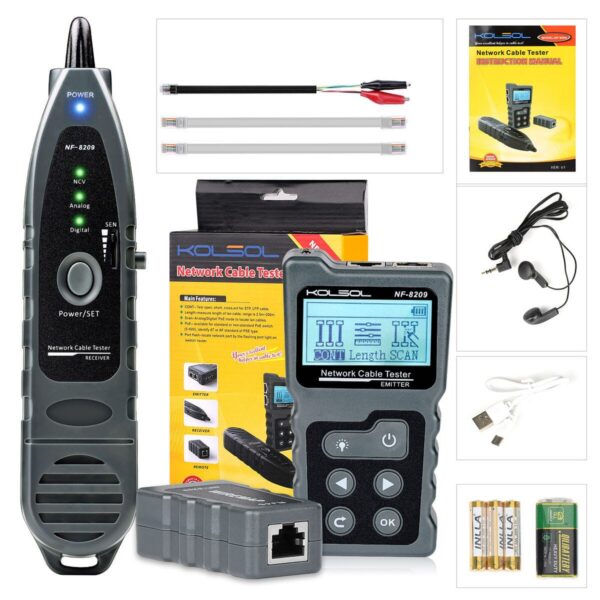 : KOLSOL NF-8209 Tracker & Testeur de Câble Réseau Advanced
