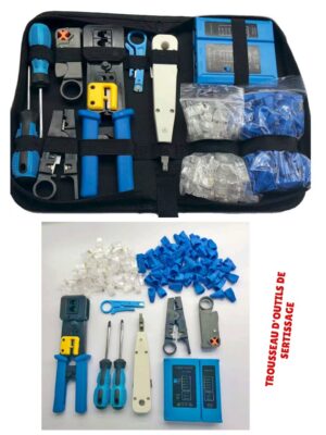 Kit d'Outils Réseau Professionnel 11-en-1 (Sertissage & Test)