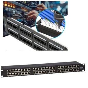 Panneau de Brassage Réseau 48 Ports RJ45 - Catégorie 6 - Haute Densité 19"