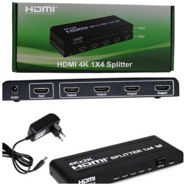 Splitter HDMI 4K UHD – 1 Entrée / 4 Sorties