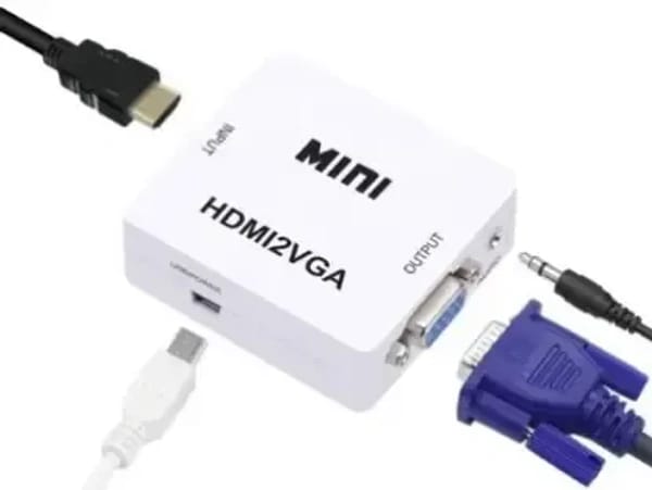Convertisseur Mini HDMI vers VGA avec Sortie Audio Jack 3.5mm – Full HD 1080p